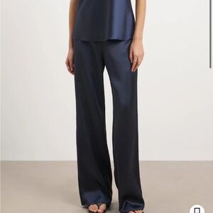 Because of Alice navy stain trousers